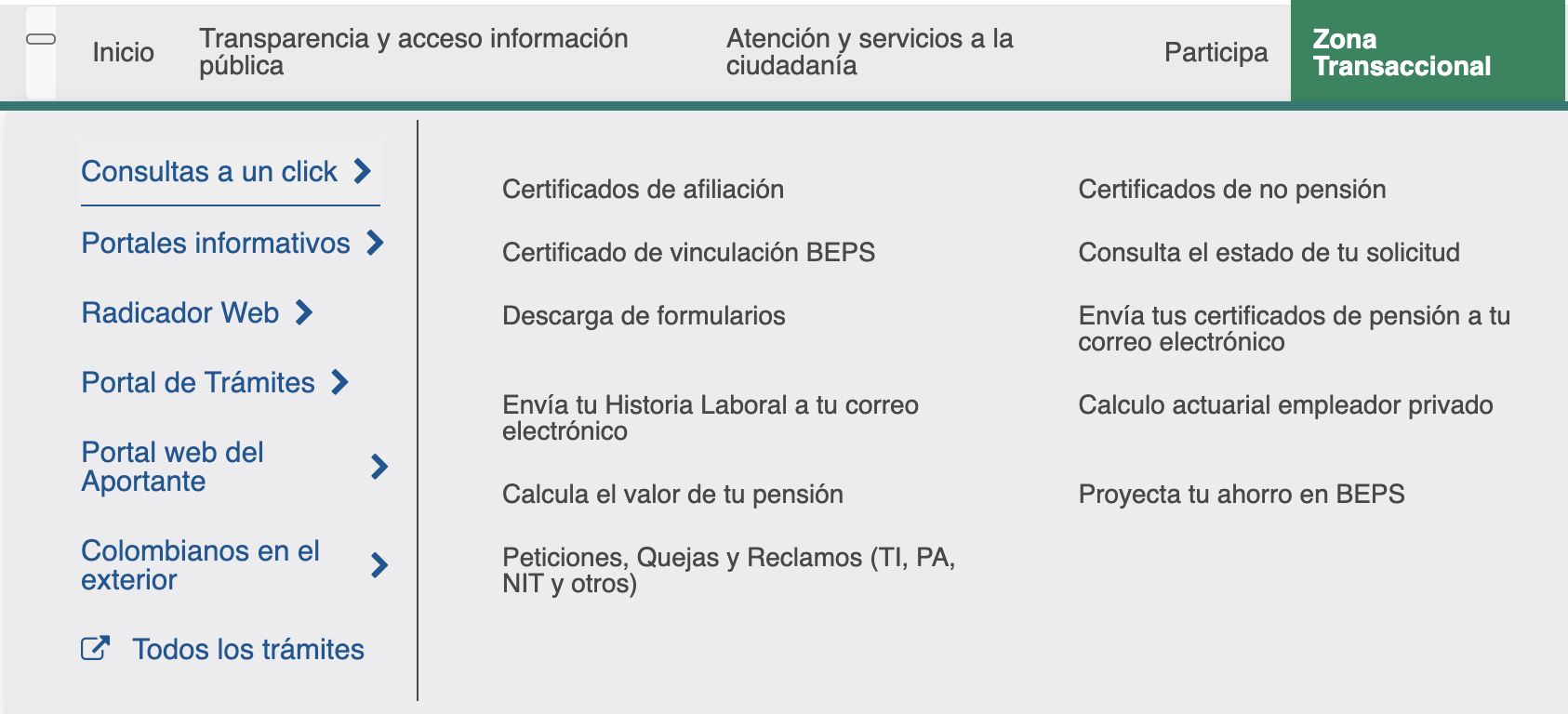 consultas a 1 clic en colpensiones
