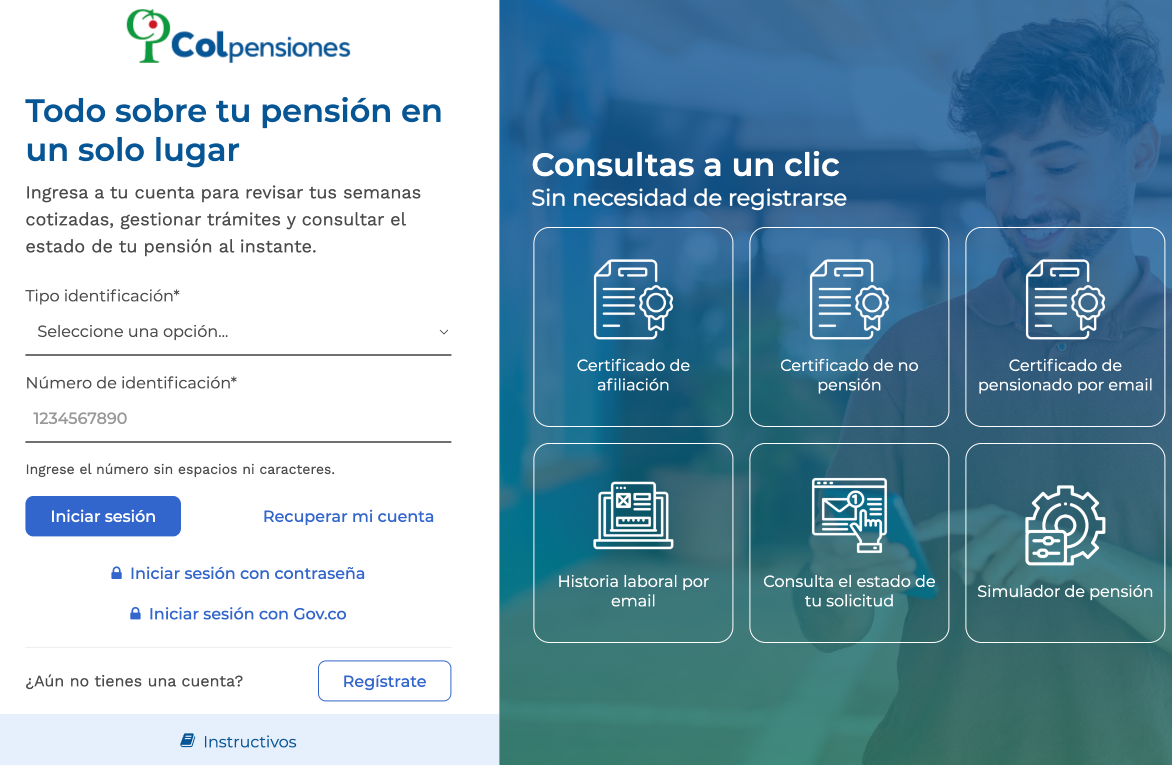 Acceso a Sede Electrónica de Colpensiones
