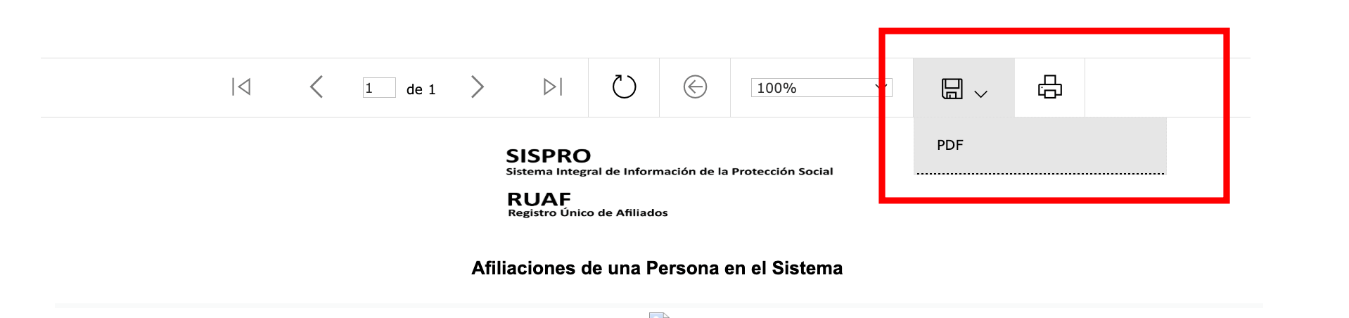 Exportar resultado de la consulta en PDF